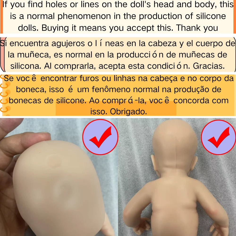 bambola reborn silicone morbido mini