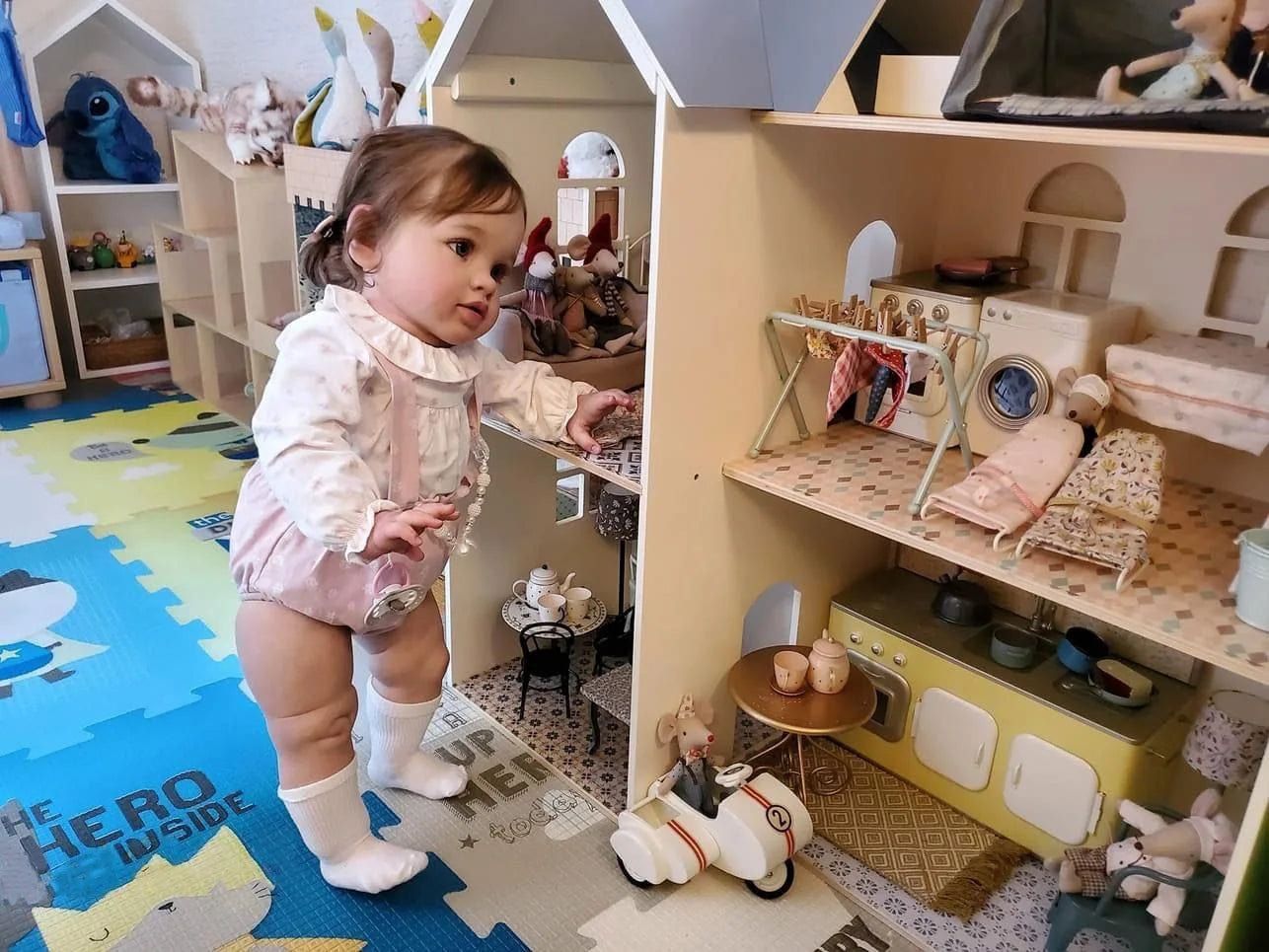 bambola reborn silicone tessuto toddler