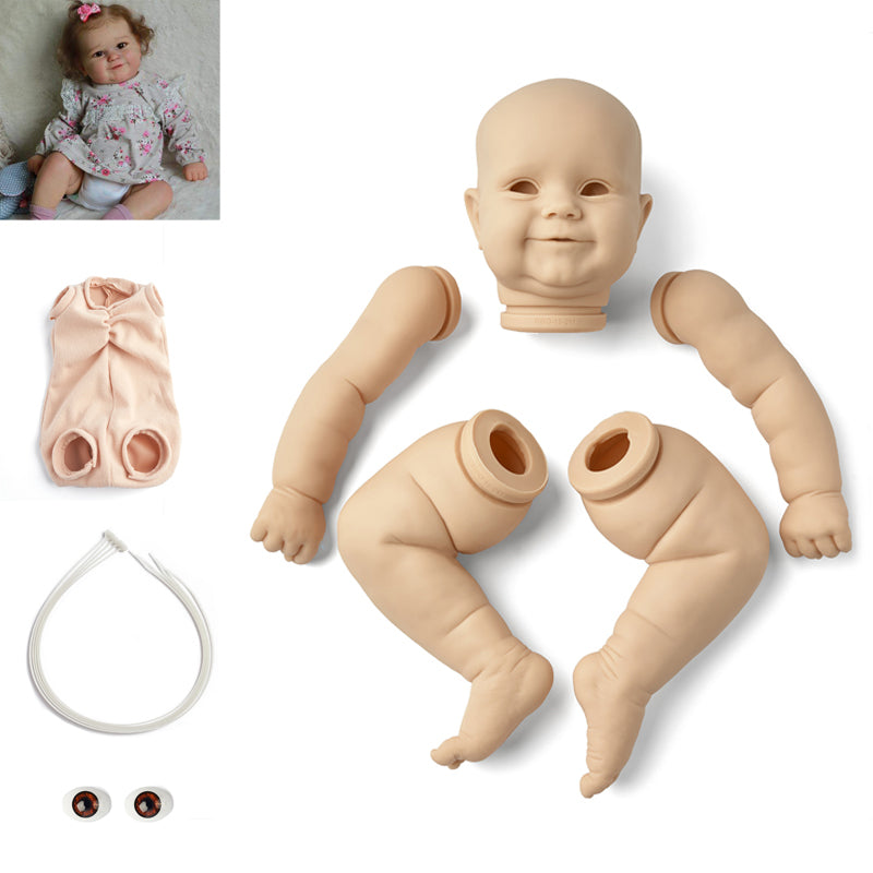 kit bambola reborn completo silicone tessuto
