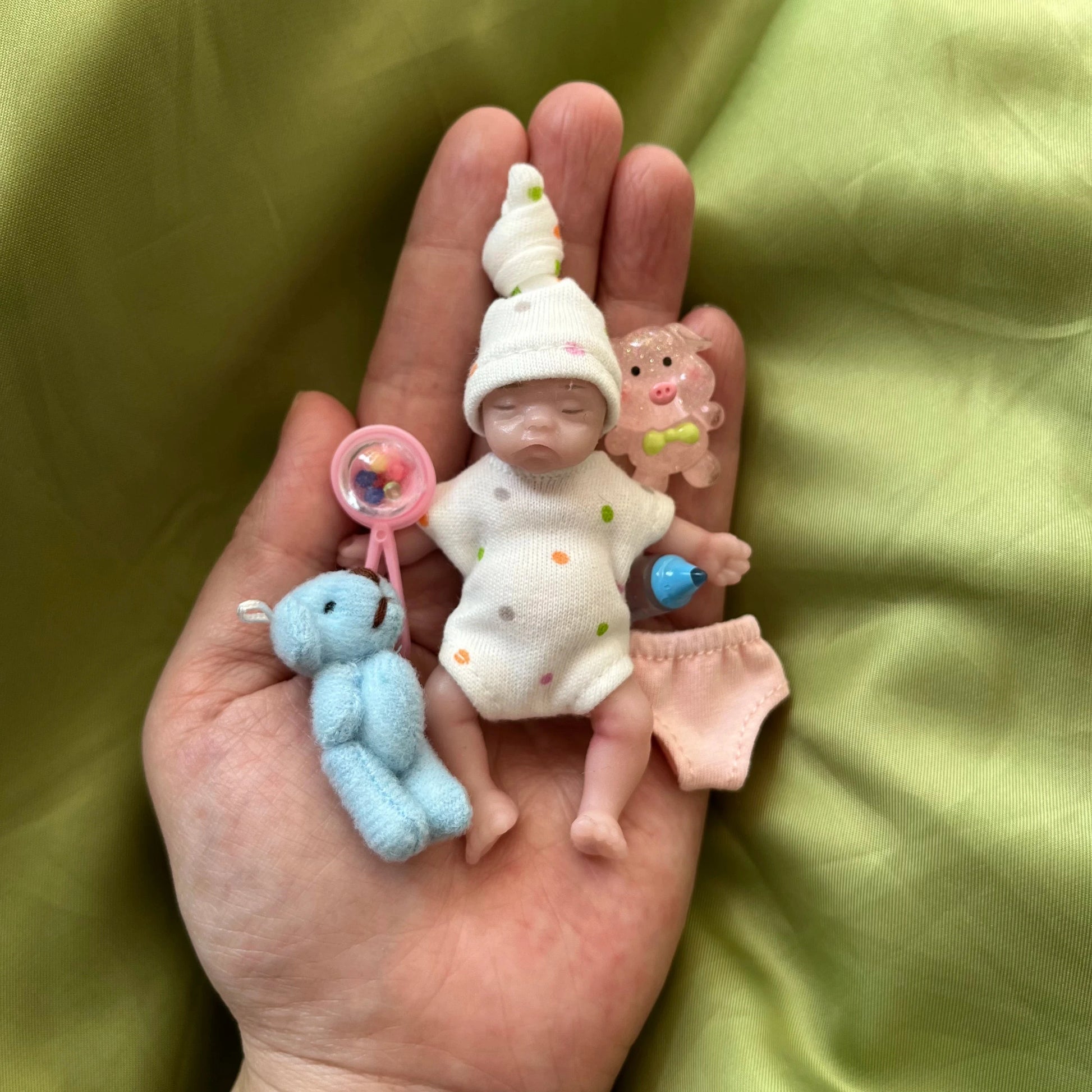 bambola reborn silicone morbido mini