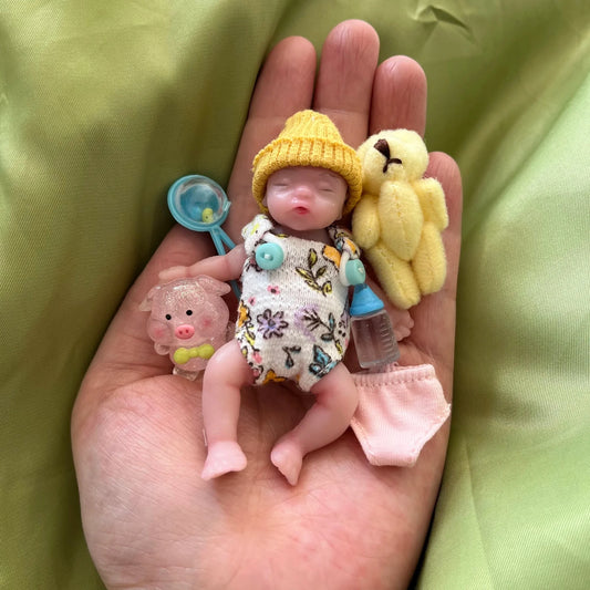 bambola reborn silicone morbido mini